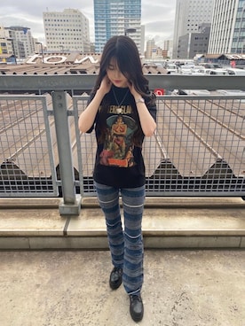 「70'sコーデ」｜「アイテム（アクセサリー）」を使った、NANAMIさん（レディース・160cm）の夏コーディネート