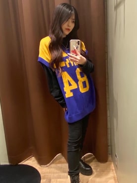 「ﾋﾞｯｸﾞｼﾙｴｯﾄ」｜「アイテム（トップス）」を使った、NANAMIさん（レディース・160cm）の秋コーディネート