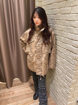「ロックコーデ」｜「アイテム（ブルゾン）」を使った、NANAMIさん（レディース・160cm）の秋コーディネート
