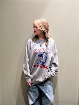 「でにむ」｜「アイテム（スウェット）」を使った、NANAMIさん（レディース・160cm）の春コーディネート