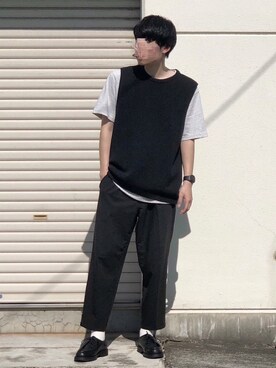 「YARD PLUS（ヤードプリュス）のアイテム（スラックス）」を使った、takuyaさん（メンズ・177cm）の夏コーディネート