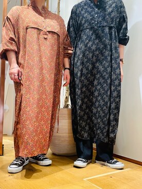 「RIVEDROITE」｜「アイテム（シャツワンピース）」を使った、IKUMIさん（レディース・153cm）の冬コーディネート