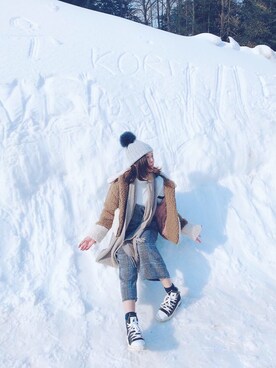 「CINZIA ARAIA（チンツィア アライア）のアイテム」を使った、Ka U Cheongさん（レディース・161cm）の冬コーディネート