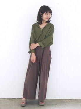 asami ogawaraさん（レディース・162cm）の秋コーディネート