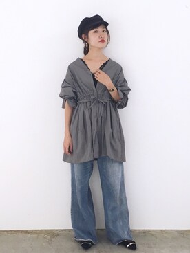 asami ogawaraさん（レディース・162cm）の秋コーディネート