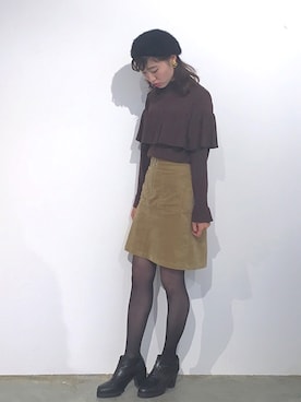 asami ogawaraさん（レディース・162cm）の秋コーディネート