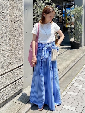 asami ogawaraさん(レディース・162cm)の夏コーディネート