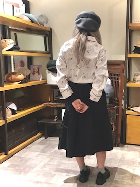 「原宿」｜「アイテム（ハンチング/ベレー帽）」を使った、.*Shiori*.さん（レディース・163cm）の冬コーディネート