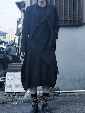 「BLACK COMME des GARÇONS」｜「アイテム（ジャケット/アウター）」を使った、はやたさん（メンズ・165cm）の春コーディネート