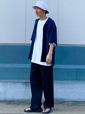 「JUNRED（ジュンレッド）のアイテム（その他シューズ）」を使った、todaさん（メンズ・165cm）の夏コーディネート