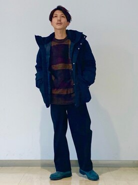 「JUNRED（ジュンレッド）のアイテム（ダウンジャケット/コート）」を使った、todaさん（メンズ・165cm）の冬コーディネート