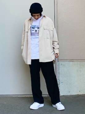 「JUNRED（ジュンレッド）のアイテム（ニットキャップ/ビーニー）」を使った、todaさん（メンズ・165cm）の春コーディネート