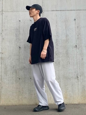 「JUNRED（ジュンレッド）のアイテム（キャップ）」を使った、todaさん（メンズ・165cm）の春コーディネート