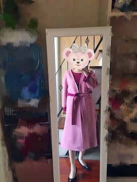 「アイテム（ピーコート、ピンク系）」を使った、にゃんこ先生さん（レディース・160cm）の秋コーディネート