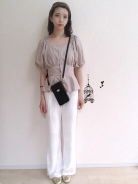 「wearsinc（ウエアーズインク）のアイテム」を使った、マカロニサラダさん（レディース・153cm）の夏コーディネート