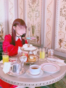 「Aymmy in the batty girls（エイミーインザバッティーガール）のLIKE WEDNESDAY ベロアワンピース（ワンピース、レッド系）」を使った、ノドリさん（レディース・148cm）の冬コーディネート