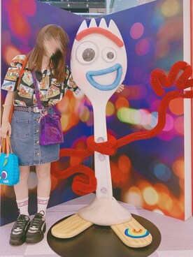 「Candy Stripper（キャンディストリッパー）のCANDY BICOLOR スニーカー（スニーカー、ブラック系）」を使った、ノドリさん（レディース・148cm）の夏コーディネート