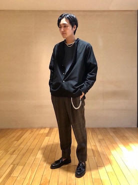 林 健太朗さん（メンズ・182cm）の秋コーディネート