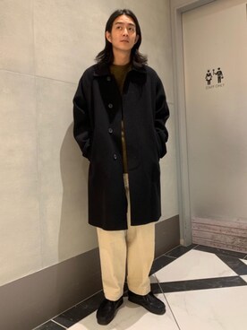 「SCYE BASICS（サイベーシックス）のアイテム（トップス）」を使った、TAIKI UCHIDAさん（メンズ・178cm）の秋コーディネート