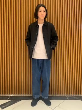 「UNITED ARROWS（ユナイテッドアローズ）のアイテム（カバーオール）」を使った、TAIKI UCHIDAさん（メンズ・178cm）の冬コーディネート