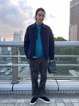 「UNITED ARROWS（ユナイテッドアローズ）のアイテム（その他アウター）」を使った、TAIKI UCHIDAさん（メンズ・178cm）の秋コーディネート