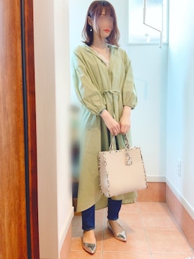 「RANDA」｜「アイテム（アナログ腕時計）」を使った、＊nozomi＊さん（レディース・158cm）の春コーディネート