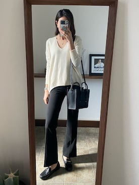 「セリーヌ」｜「アイテム（腕時計）」を使った、Yunakoさん（レディース・168cm）の秋コーディネート