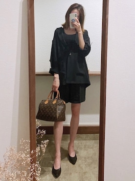 「バミューダパンツ」｜「アイテム（ジャケット/アウター）」を使った、Yunakoさん（レディース・168cm）の春コーディネート
