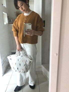 「カーディガンコーデ」｜「アイテム（スリッポン）」を使った、yurrr.tさん（レディース・158cm）の秋コーディネート