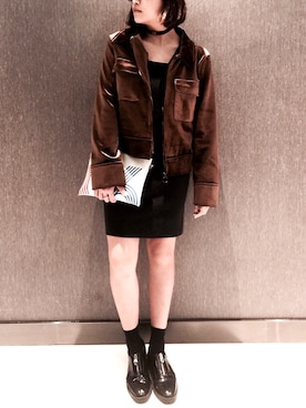 「MONKI（モンキ）のアイテム（レッグウェア）」を使った、デビーさん（レディース・167cm）の冬コーディネート