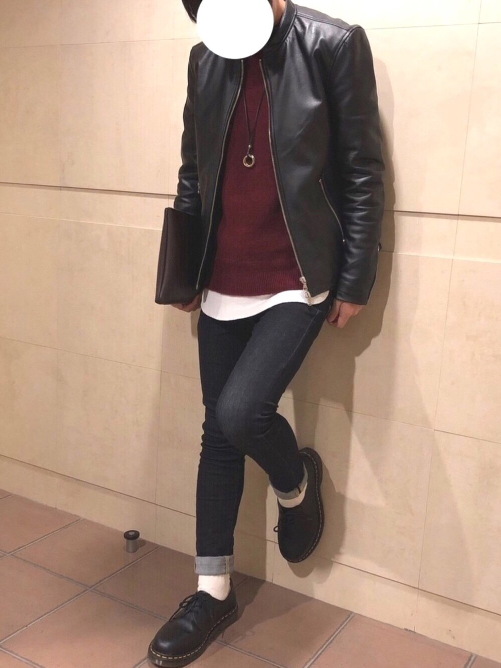 「冬コーデ、休日スタイル、お洒落さんとつながりたい、SHIPS、RAGEBLUE、GROBAL WORK、Dr.Martens、EDIFICE、BEAMS、Daniel Wellington」｜「LIDNMのLIDnM / リドム iSKOハイストレッチスキニー L-01（デニムパンツ、ブルー系）」を使った、ユウさん（メンズ・171cm）の冬コーディネートの1枚目の写真