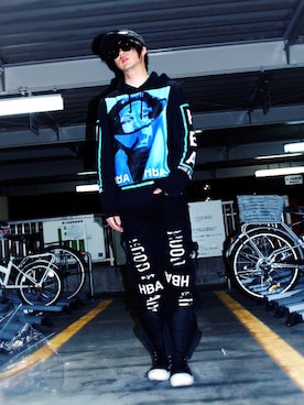 「hba」｜パーカリンさん（メンズ・180cm）の春コーディネート