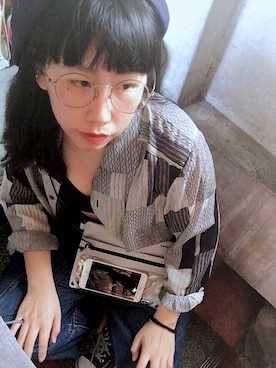 「gray」｜「アイテム（ハンチング/ベレー帽）」を使った、L.C.さん（レディース・158cm）の春コーディネート