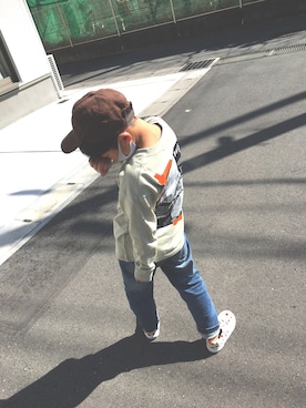 「INSECT COLLECTION（インセクトコレクション）のアイテム」を使った、Natsuさん（キッズ・123cm）の冬コーディネート