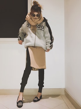 「RICK OWENS」｜「アイテム（スタジャン）」を使った、venusucker さん（レディース・168cm）の春コーディネート