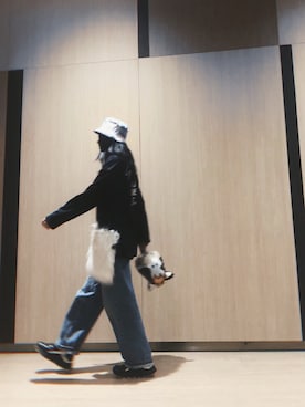 「VINTAGE（ヴィンテージ）のアイテム（クラッチバッグ）」を使った、venusucker さん（レディース・168cm）の秋コーディネート