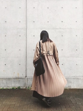 「2018マイベストコーデ」｜「アイテム（トレンチコート）」を使った、ASUMIさん（レディース・166cm）の秋コーディネート