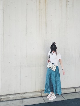 「STUDIOUS SELECT（ステュディオスセレクト）のアイテム」を使った、ASUMIさん（レディース・166cm）の夏コーディネート