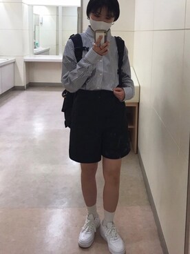 「AIR FORCE 1」｜「アイテム（その他）」を使った、藤さん（レディース・165cm）の春コーディネート