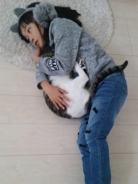 「ANAP（アナップ）のアイテム（ジャケット/アウター）」を使った、nekoさん（キッズ・122cm）の冬コーディネート