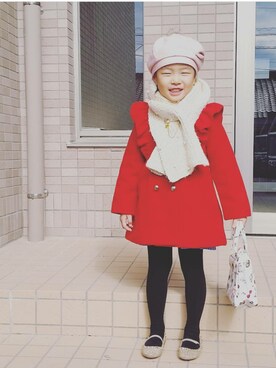 「小さい頃」｜nekoさん（キッズ・122cm）の冬コーディネート