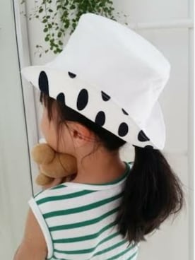 「IKEA（イケア）のアイテム（帽子）」を使った、nekoさん（キッズ・122cm）の冬コーディネート