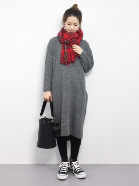 isaさん（レディース・155cm）の冬コーディネート