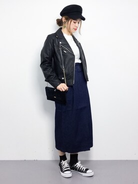「Factor=（ファクターイコール）のアイテム（帽子）」を使った、isaさん（レディース・155cm）の冬コーディネート