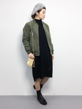 isaさん（レディース・155cm）の冬コーディネート