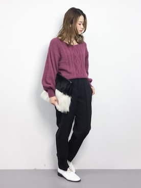 isaさん（レディース・155cm）の冬コーディネート