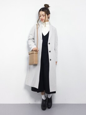 「UNRELISH（アンレリッシュ）のアイテム（オールインワン・サロペット）」を使った、isaさん（レディース・155cm）の冬コーディネート