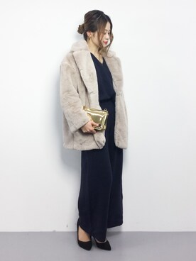 isaさん(レディース・155cm)の冬コーディネート