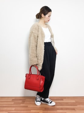 isaさん（レディース・155cm）の冬コーディネート