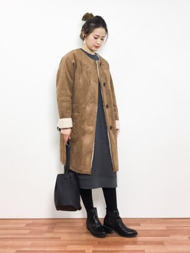 isaさん（レディース・155cm）の冬コーディネート